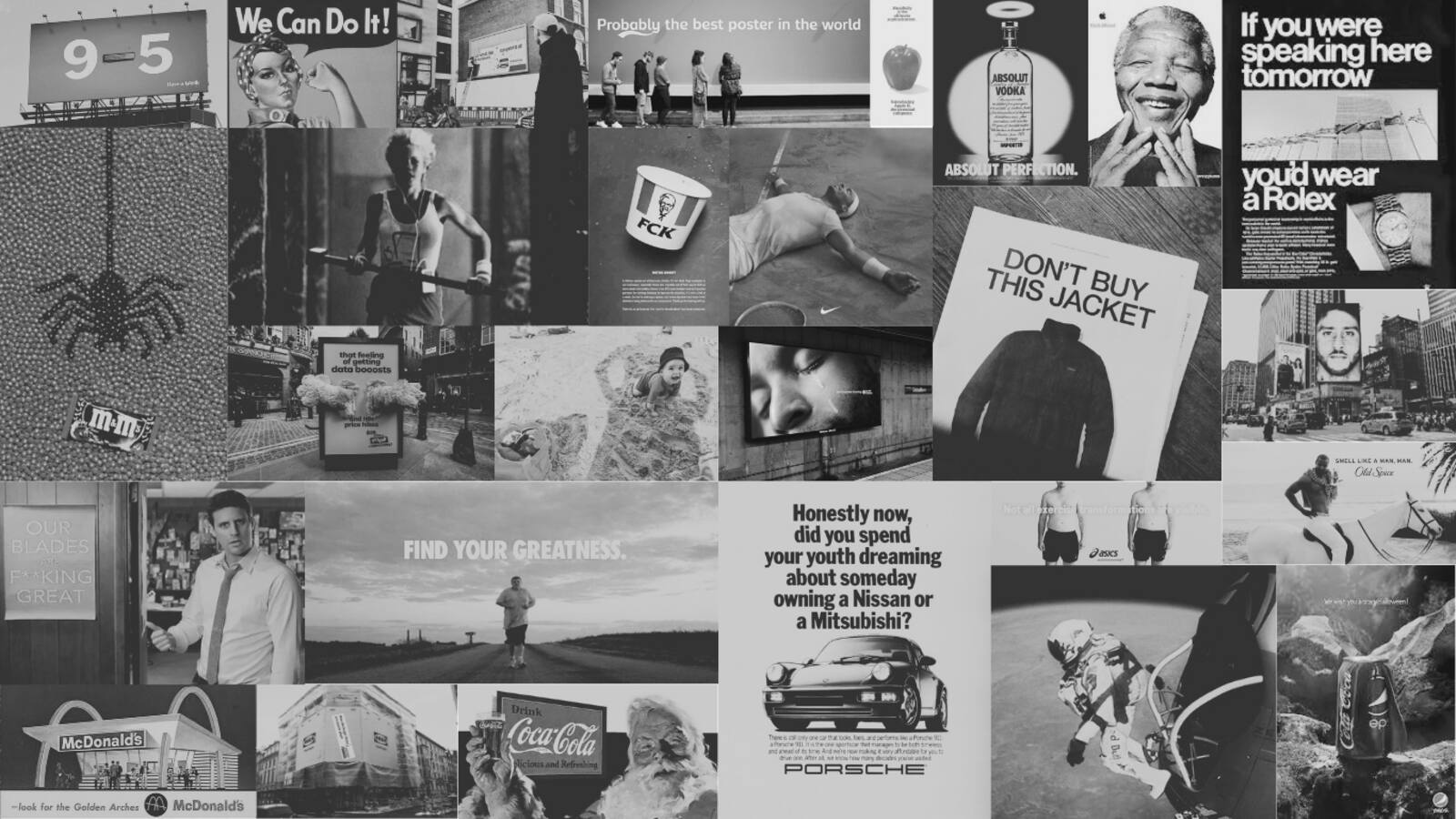 Wall of iconic ads